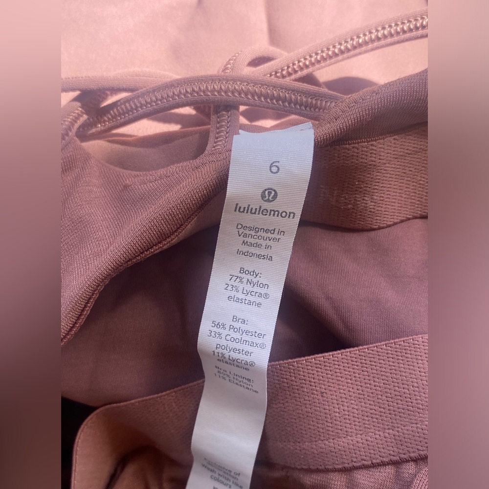Lululemon Free To Be Tank Everlux Pink Taupe ~ Size 6 - Picture 8 of 9